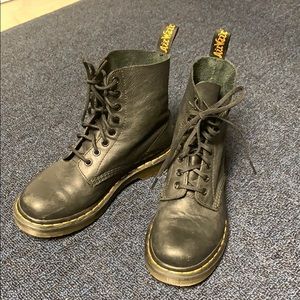 Black Dr. Martens leather boots